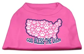 God Bless USA Screen Print Shirts Bright Pink XXL (18)