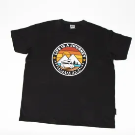 REIMO T-SHIRT UNISEX REALIZZATA IN COTONE BIOLOGICO E POLIESTERE - FANTASIA: LIFE IS A JOURNEY